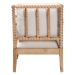 bali & pari Gracie Bobbin Wood Armchair with Padded Armrests - Gracie-Natural-Cushion-AC