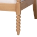 bali & pari Gracie Bobbin Wood Armchair with Padded Armrests - Gracie-Natural-Cushion-AC