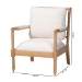 bali & pari Gracie Bobbin Wood Armchair with Padded Armrests - Gracie-Natural-Cushion-AC
