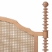 Baxton Studio Neviah Four Poster Bed with Woven Rattan Headboard, King, Beech Brown - MG0267-1-Beech/5702 Rattan-King-Four Poster Bed