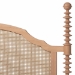 Baxton Studio Neviah 4-Piece Bedroom Set with 1-Drawer Nightstands, King, Beech Brown - Ekua-Beech/5702 Rattan-King 4PC Four Poster Bedroom Set