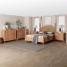 Baxton Studio Neviah 5-Piece Bedroom Set with 2-Drawer Nightstands, King, Beech Brown - MG0267-1-Beech/5702 Rattan-King 5PC Four Poster Bedroom Set
