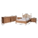 Baxton Studio Neviah 5-Piece Bedroom Set with 2-Drawer Nightstands, King, Beech Brown - MG0267-1-Beech/5702 Rattan-King 5PC Four Poster Bedroom Set