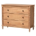 Baxton Studio Neviah 5-Piece Bedroom Set with 2-Drawer Nightstands, King, Beech Brown - MG0267-1-Beech/5702 Rattan-King 5PC Four Poster Bedroom Set