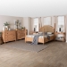 Baxton Studio Neviah 5-Piece Bedroom Set with 1-Drawer Nightstands, Queen, Beech Brown - Ekua-Beech/5702 Rattan-Queen 5PC Four Poster Bedroom Set