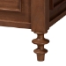 Baxton Studio Neviah Four Poster Bed with Woven Rattan Headboard, Queen, Walnut Brown - MG0267-1-Walnut/5702 Rattan-Queen-Four Poster Bed