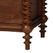 Baxton Studio Neviah 4-Piece Bedroom Set with 2-Drawer Nightstands, Queen, Walnut Brown - MG0267-1-Walnut/5702 Rattan-Queen 4PC Four Poster Bedroom Set