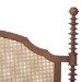 Baxton Studio Neviah 4-Piece Bedroom Set with 1-Drawer Nightstands, King, Walnut Brown - Ekua-Walnut/5702 Rattan-King 4PC Four Poster Bedroom Set