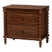 Baxton Studio Neviah 5-Piece Bedroom Set with 2-Drawer Nightstands, King, Walnut Brown - MG0267-1-Walnut/5702 Rattan-King 5PC Four Poster Bedroom Set