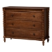 Baxton Studio Neviah 5-Piece Bedroom Set with 2-Drawer Nightstands, King, Walnut Brown - MG0267-1-Walnut/5702 Rattan-King 5PC Four Poster Bedroom Set