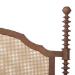 Baxton Studio Neviah 5-Piece Bedroom Set with 2-Drawer Nightstands, King, Walnut Brown - MG0267-1-Walnut/5702 Rattan-King 5PC Four Poster Bedroom Set