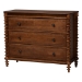 Baxton Studio Neviah 5-Piece Bedroom Set with 1-Drawer Nightstands, King, Walnut Brown - Ekua-Walnut/5702 Rattan-King 5PC Four Poster Bedroom Set