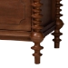 Baxton Studio Neviah 5-Piece Bedroom Set with 1-Drawer Nightstands, King, Walnut Brown - Ekua-Walnut/5702 Rattan-King 5PC Four Poster Bedroom Set