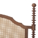 Baxton Studio Neviah 5-Piece Bedroom Set with 1-Drawer Nightstands, King, Walnut Brown - Ekua-Walnut/5702 Rattan-King 5PC Four Poster Bedroom Set