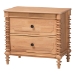 Baxton Studio Neviah 2-Drawer Nightstand, Beech Brown - MG9029-Beech-2DW-NS
