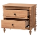 Baxton Studio Neviah 2-Drawer Nightstand, Beech Brown - MG9029-Beech-2DW-NS