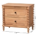 Baxton Studio Neviah 2-Drawer Nightstand, Beech Brown - MG9029-Beech-2DW-NS