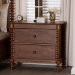 Baxton Studio Neviah 2-Drawer Nightstand, Walnut Brown - MG9029-Walnut-2DW-NS