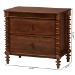 Baxton Studio Neviah 2-Drawer Nightstand, Walnut Brown - MG9029-Walnut-2DW-NS
