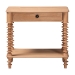 Baxton Studio Neviah 1-Drawer Nightstand, Beech Brown - MG9029-Beech-1DW-NS