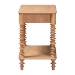 Baxton Studio Neviah 1-Drawer Nightstand, Beech Brown - MG9029-Beech-1DW-NS
