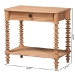 Baxton Studio Neviah 1-Drawer Nightstand, Beech Brown - MG9029-Beech-1DW-NS