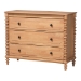 Baxton Studio Neviah 3-Drawer Chest, Beech Brown - MG9029-Beech-3DW-Chest