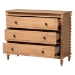 Baxton Studio Neviah 3-Drawer Chest, Beech Brown - MG9029-Beech-3DW-Chest