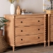 Baxton Studio Neviah 3-Drawer Chest, Beech Brown - MG9029-Beech-3DW-Chest