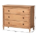 Baxton Studio Neviah 3-Drawer Chest, Beech Brown - MG9029-Beech-3DW-Chest