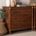 Baxton Studio Neviah 3-Drawer Chest, Walnut Brown - MG9029-Walnut-3DW-Chest