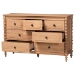 Baxton Studio Neviah 7-Drawer Dresser, Beech Brown - MG9029-Beech-7DW-Dresser