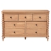 Baxton Studio Neviah 7-Drawer Dresser, Beech Brown - MG9029-Beech-7DW-Dresser