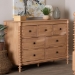Baxton Studio Neviah 7-Drawer Dresser, Beech Brown - MG9029-Beech-7DW-Dresser