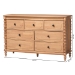Baxton Studio Neviah 7-Drawer Dresser, Beech Brown - MG9029-Beech-7DW-Dresser