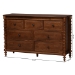 Baxton Studio Neviah 7-Drawer Dresser, Walnut Brown - MG9029-Walnut-7DW-Dresser