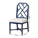 bali & pari Sergio Mahogany Wood 2-Piece Dining Chair Set, Navy Blue - Sergio-Navy Wooden-DC