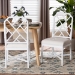 bali & pari Sergio Mahogany Wood 2-Piece Dining Chair Set, White - Sergio-White Wooden-DC