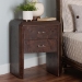 bali & pari Nebu Real Burl Wood 2-Drawer Nightstand, Dark Walnut - SVN-1311-Dark Walnut-Nebu-NS
