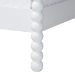 Baxton Studio Cherene 4-Piece Bedroom Set, White, Queen - MG0110-11-White-Queen 4PC Four Poster Bedroom Set