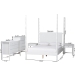 Baxton Studio Cherene 5-Piece Bedroom Set, White, Queen - MG0110-11-White-Queen 5PC Four Poster Bedroom Set