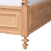 Baxton Studio Aleda 4-Piece Bedroom Set with 2-Drawer Nightstands, Queen, Beech Brown - MG0267-Beige/Beech-Queen 4PC Four Poster Bedroom Set