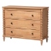 Baxton Studio Aleda 5-Piece Bedroom Set with 2-Drawer Nightstands, King, Beech Brown - MG0267-Beige/Beech-King 5PC Four Poster Bedroom Set