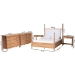 Baxton Studio Aleda 5-Piece Bedroom Set with 1-Drawer Nightstands, King, Beech Brown - Apiyo-Beige/Beech-King 5PC Four Poster Bedroom Set