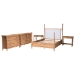 Baxton Studio Aleda 5-Piece Bedroom Set with 1-Drawer Nightstands, King, Beech Brown - Apiyo-Beige/Beech-King 5PC Four Poster Bedroom Set