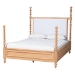 Baxton Studio Aleda 5-Piece Bedroom Set with 1-Drawer Nightstands, King, Beech Brown - Apiyo-Beige/Beech-King 5PC Four Poster Bedroom Set