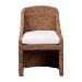 bali & pari Brenton Seagrass Wrapped Dining Chair, Brown Wash - Brenton-Brown Wash-Cushion-DC