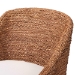 bali & pari Brenton Seagrass Wrapped Dining Armchair, Brown Wash - Brenton-Brown Wash-Cushion-Arm-DC