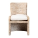 bali & pari Harlow Seagrass Wrapped Dining Chair, Whitewash - Harlow-Whitewashed-Cushion-DC