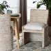 bali & pari Harlow Seagrass Wrapped Dining Chair, Whitewash - Harlow-Whitewashed-Cushion-DC